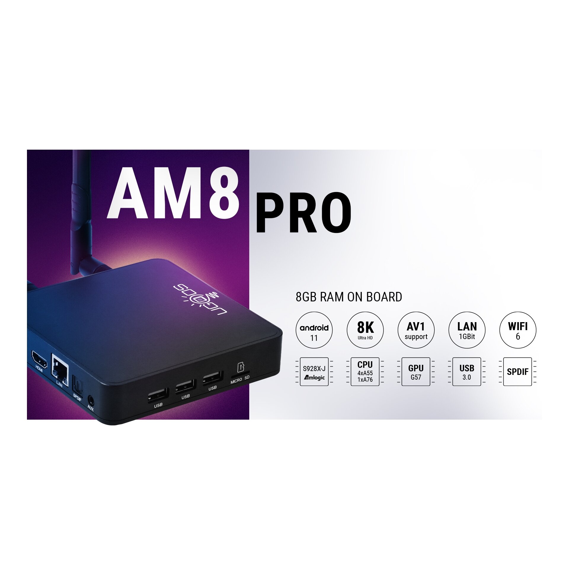 UgoosAM8PRO8/64AndroidTVBox–AukščiausiosKlasėsPramogosJūsųNamuose