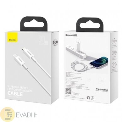 Baseus Superior serija | „USB-C Lightning“, skirtas „iPhone“ energijos tiekimui 20W 18W | 1.0 m 5