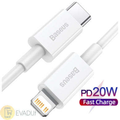 Baseus Superior serija | „USB-C Lightning“, skirtas „iPhone“ energijos tiekimui 20W 18W | 1.0 m